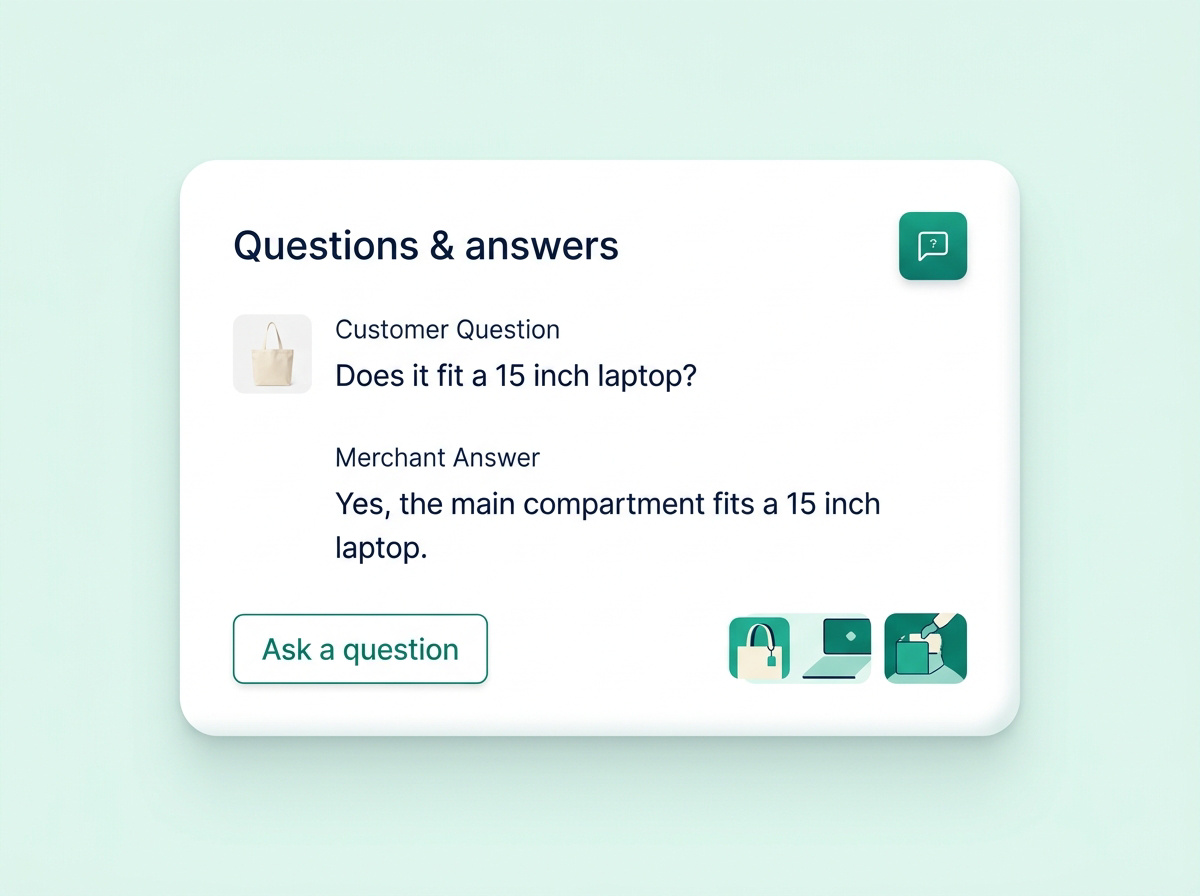 Answer product questions where shoppers make decisions.